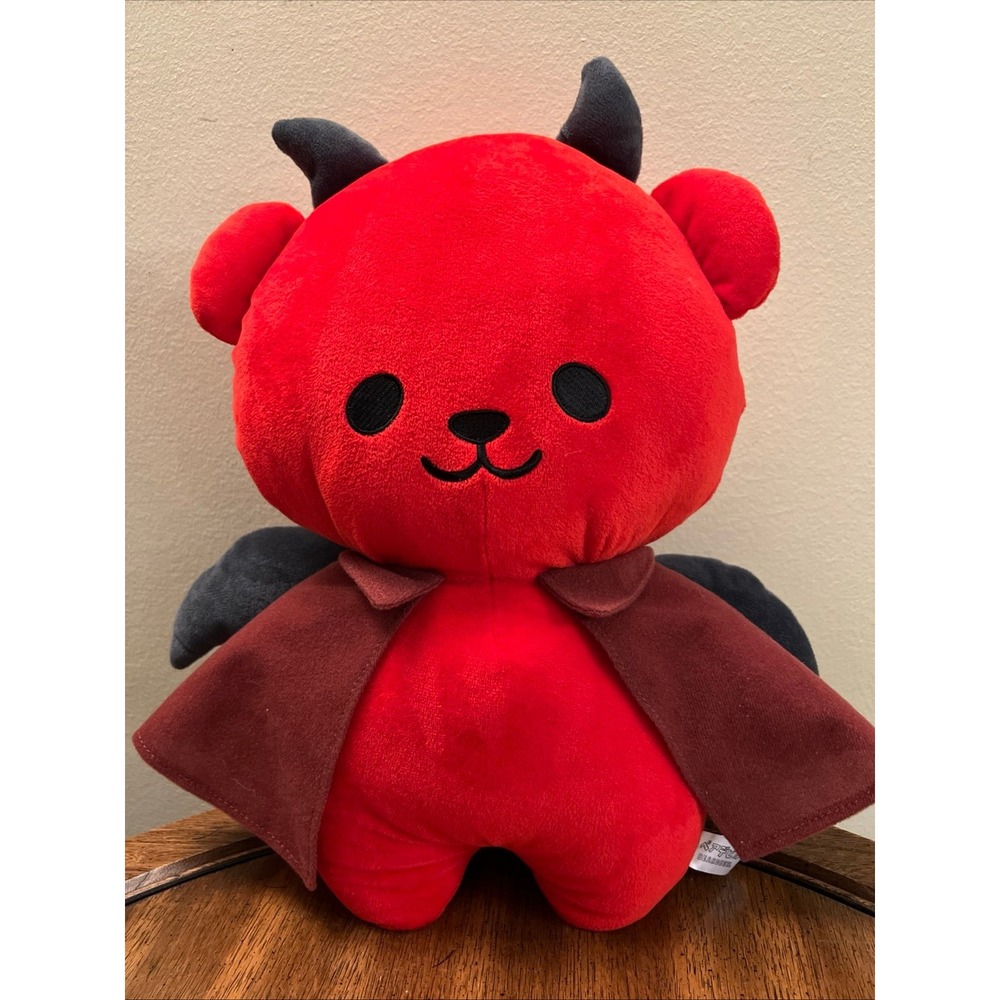 Fukuya Red Bear Devil Plush 14" RARE Exclusive Stuffed Animal Cute Toy